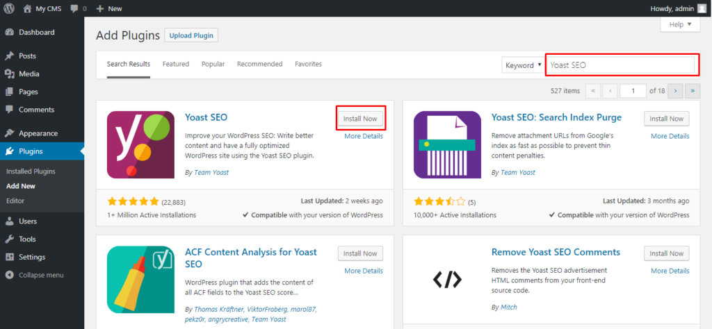 Cai Dat Plugin Yoast Seo