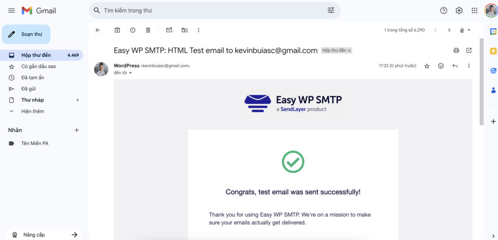 Khắc phục lỗi wordpress không gửi được email thành công Khắc phục lỗi wordpress không gửi được email thành công
