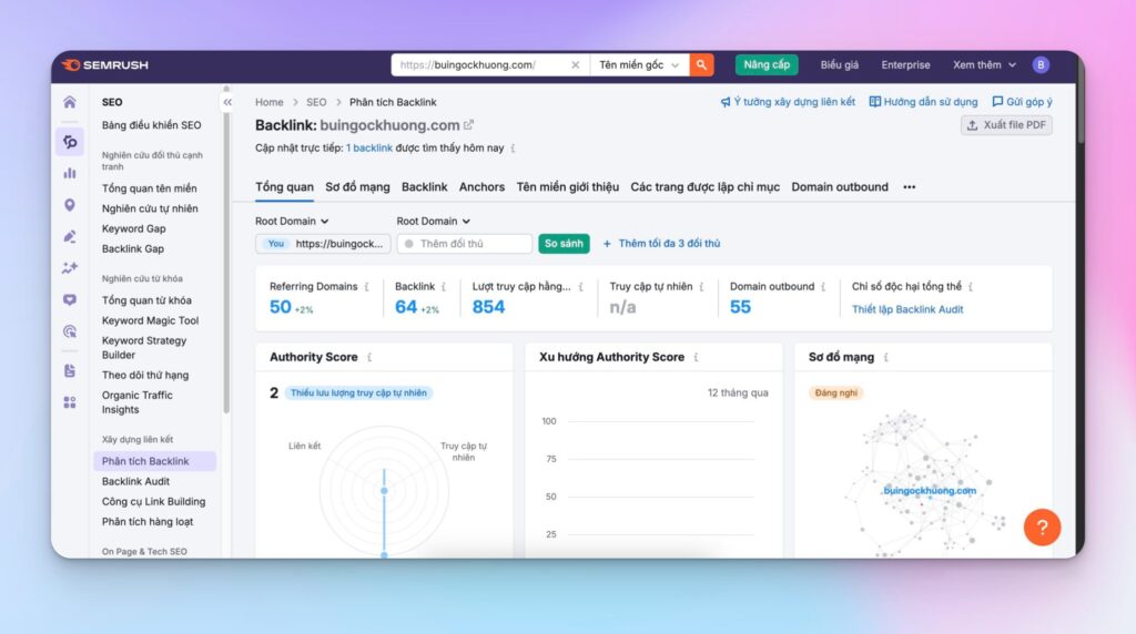 Kết quả backlink
