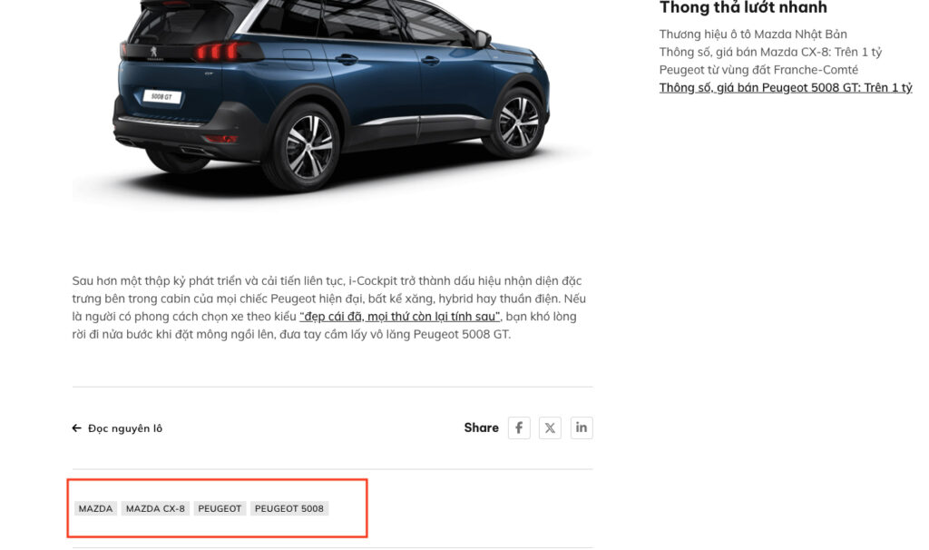 Thẻ tag bài viết phân loại nội dung tốt hơn