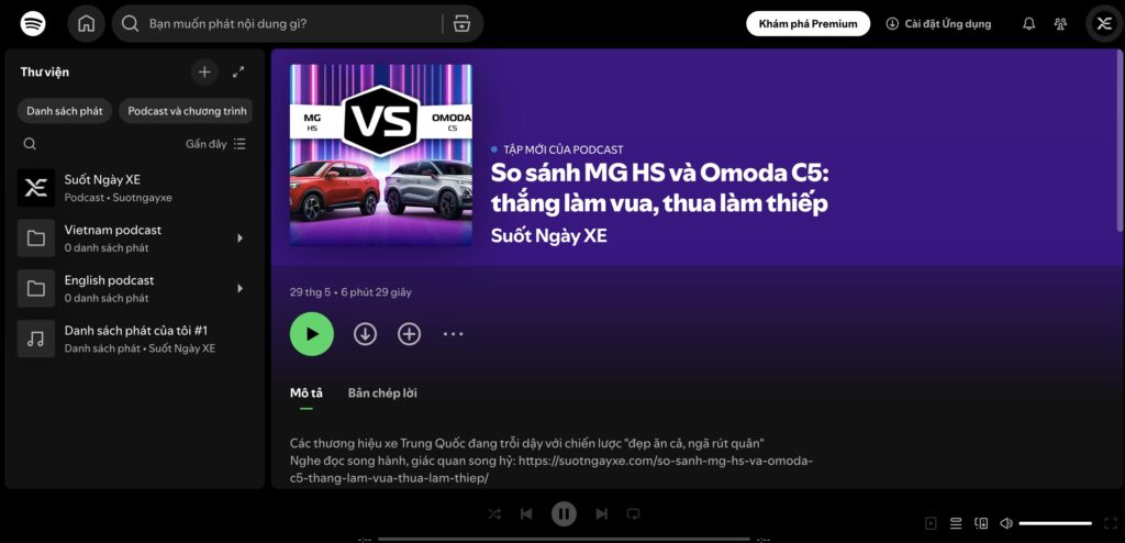 Lập kênh podcast Spotify