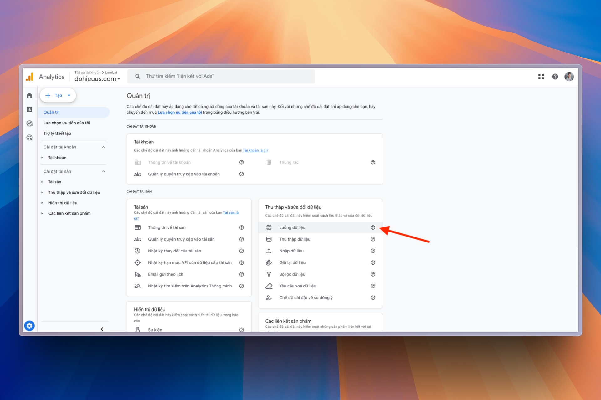 Truy cập luồng dữ liệu