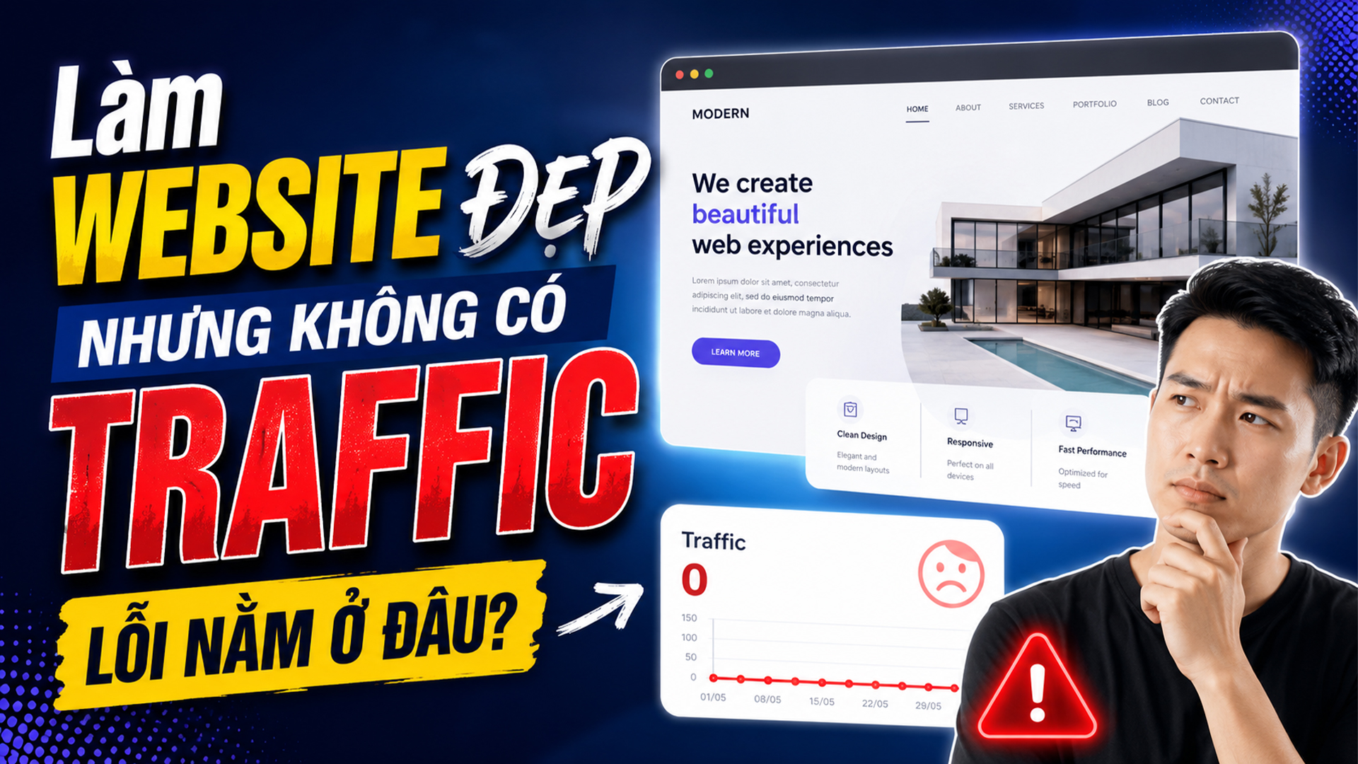 Website đẹp không có traffic