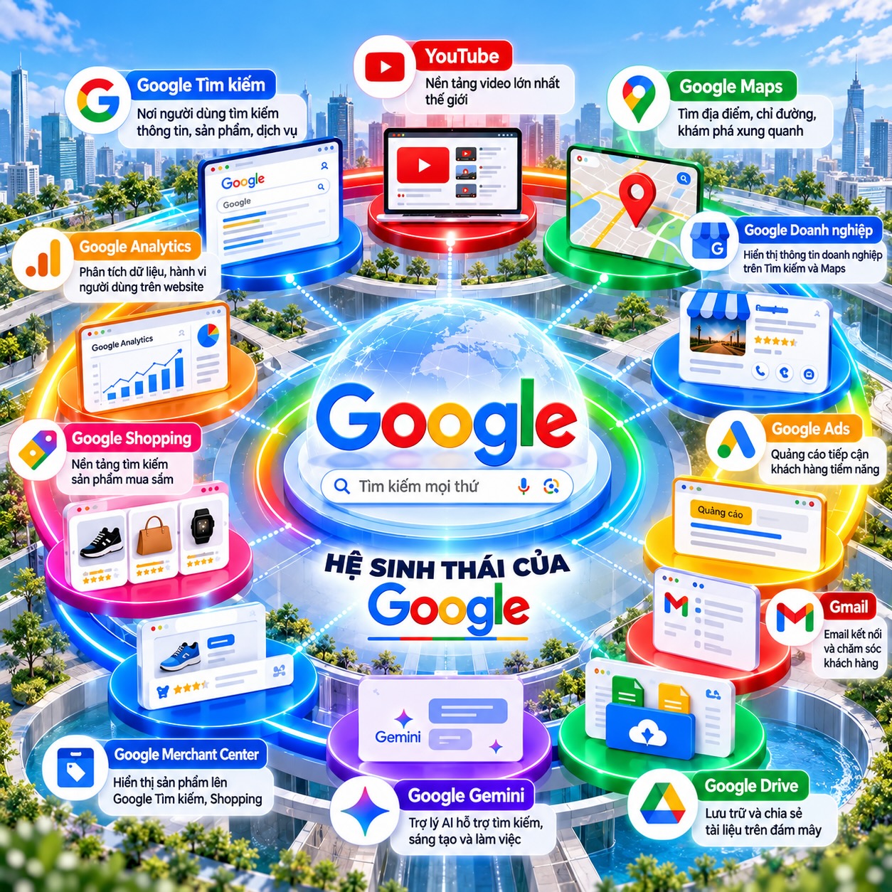 Hệ sinh thái Google kết nối số misava