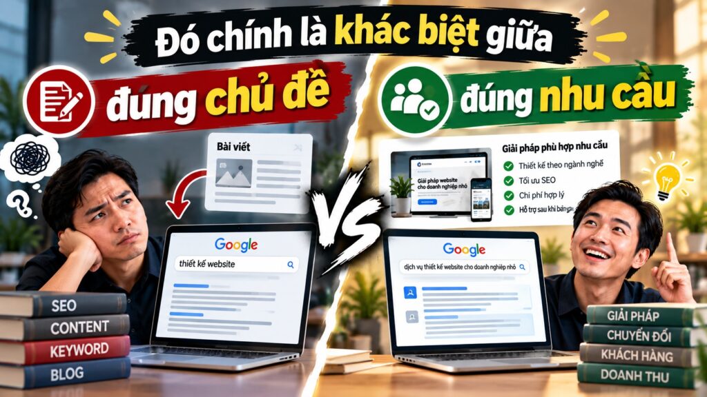 Khác biệt giữa chủ đề và nhu cầu