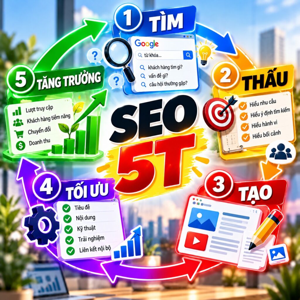 Quy trình SEO 5T Hành trình tạo giá trị