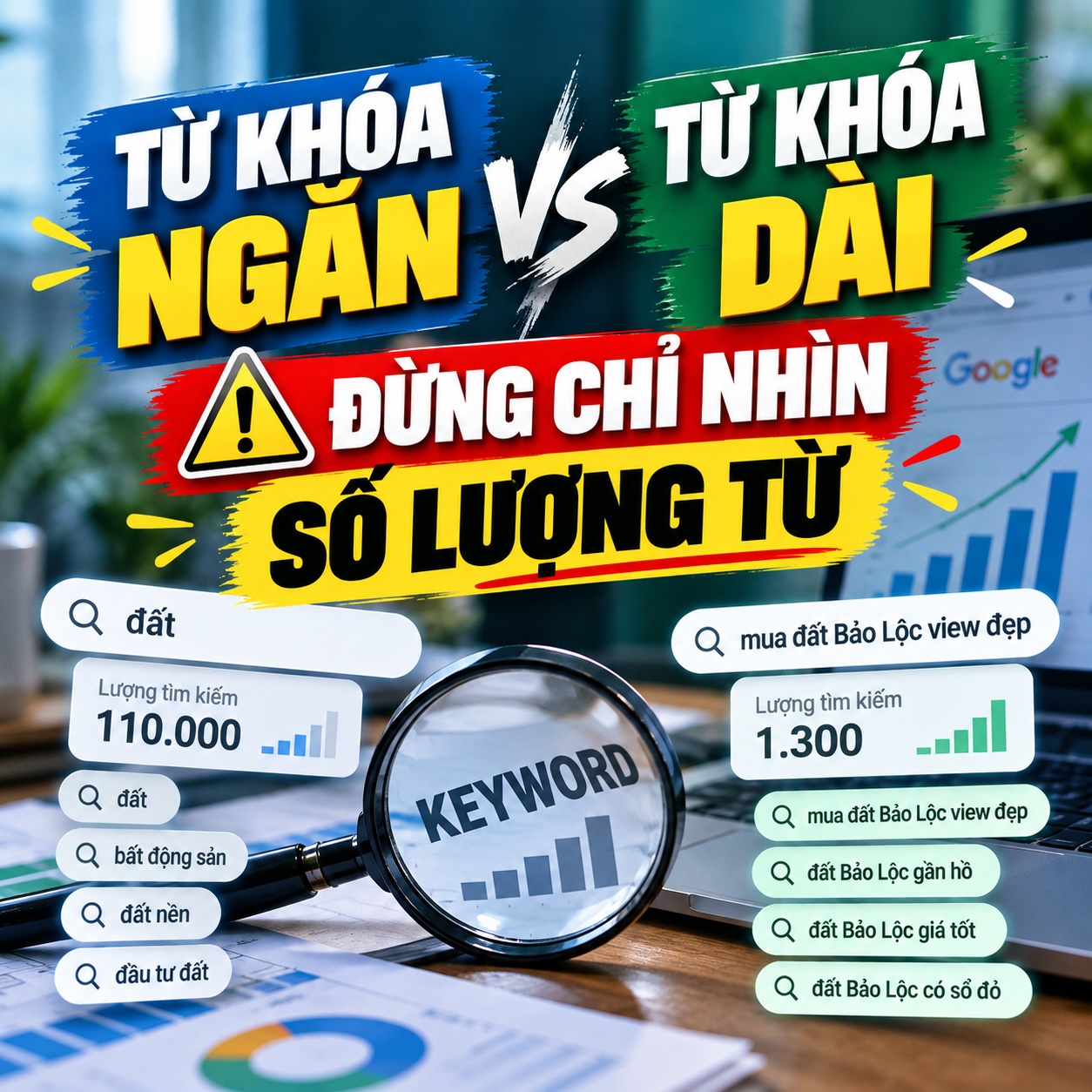Từ khóa ngắn và dài Đừng chỉ nhìn số lượng